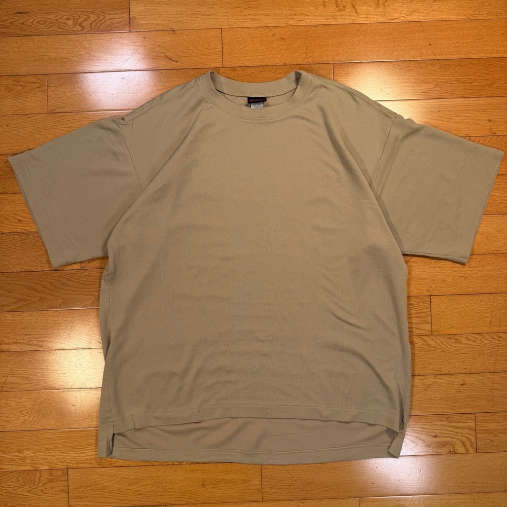 VTG Gramicci XL Tan Cotton Oversized Short Sleeve T-Shirt Embroidered